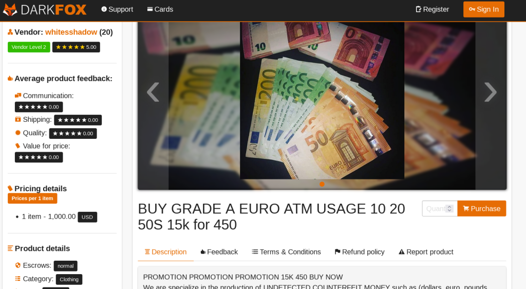 whitesshadow counterfeit euro bills darknet vendor